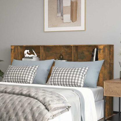 Headboard Cabinet Smoked Oak 180x18,5x104,5 cm