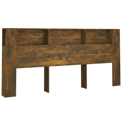 Headboard Cabinet Smoked Oak 220x18,5x104,5 cm