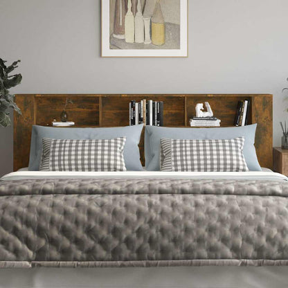 Headboard Cabinet Smoked Oak 220x18,5x104,5 cm