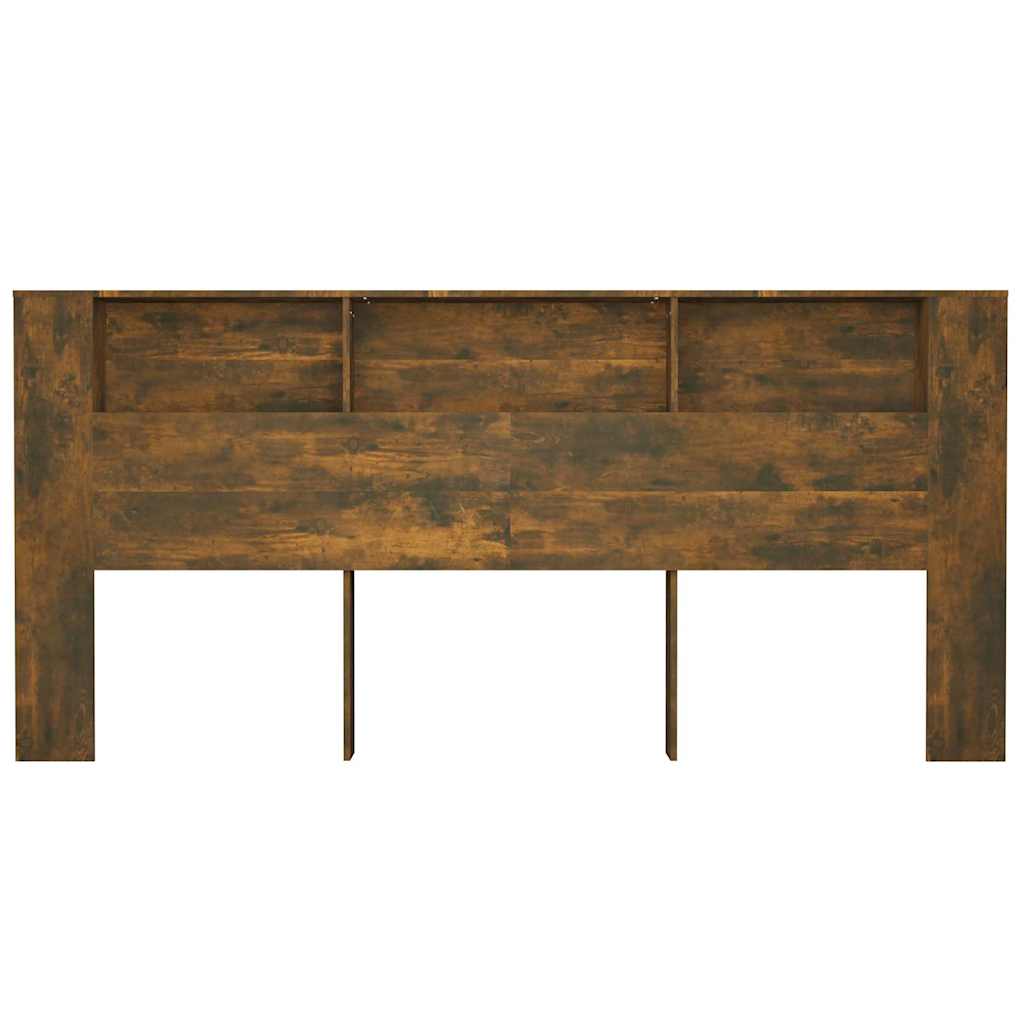 Headboard Cabinet Smoked Oak 220x18,5x104,5 cm
