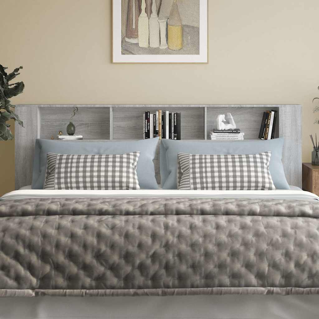 Headboard Cabinet Grey Sonoma 220x18,5x104,5 cm