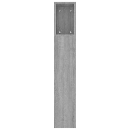 Headboard Cabinet | Grey sonoma | Engineered wood | Large