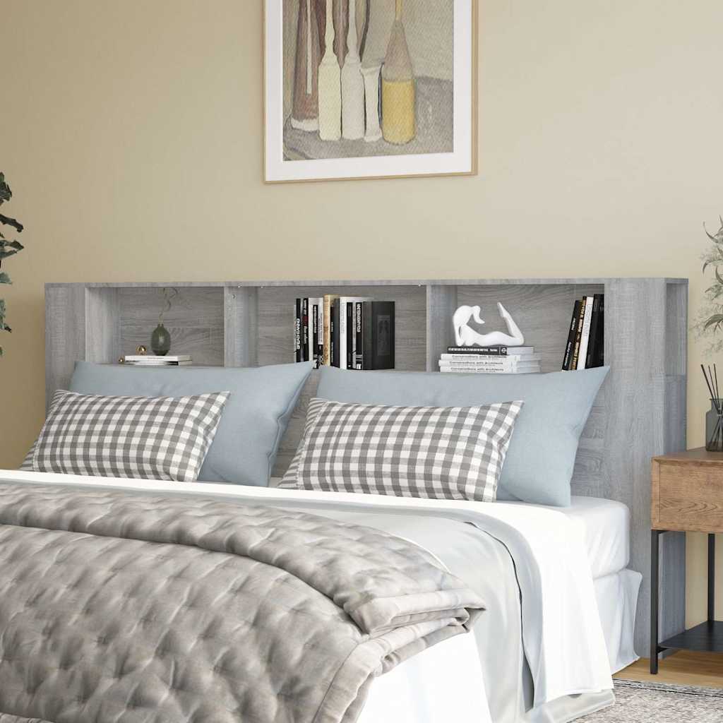 Headboard Cabinet Grey Sonoma 220x18,5x104,5 cm