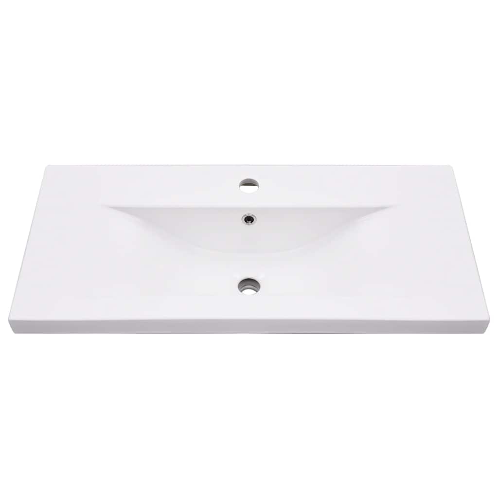 Bathroom Washbasin Frame with Built-in Basin White Iron
