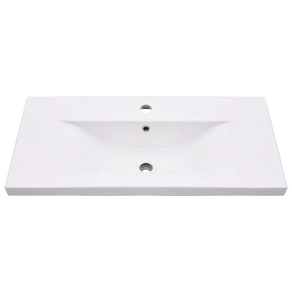 Bathroom Washbasin Frame with Built-in Basin White Iron