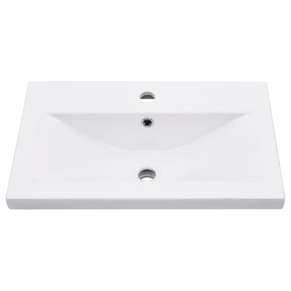 Bathroom Washbasin Frame with Built-in Basin Black Iron