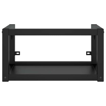 Bathroom Washbasin Frame with Built-in Basin Black Iron
