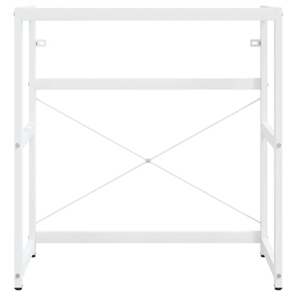 Bathroom Washbasin Frame with Built-in Basin White Iron