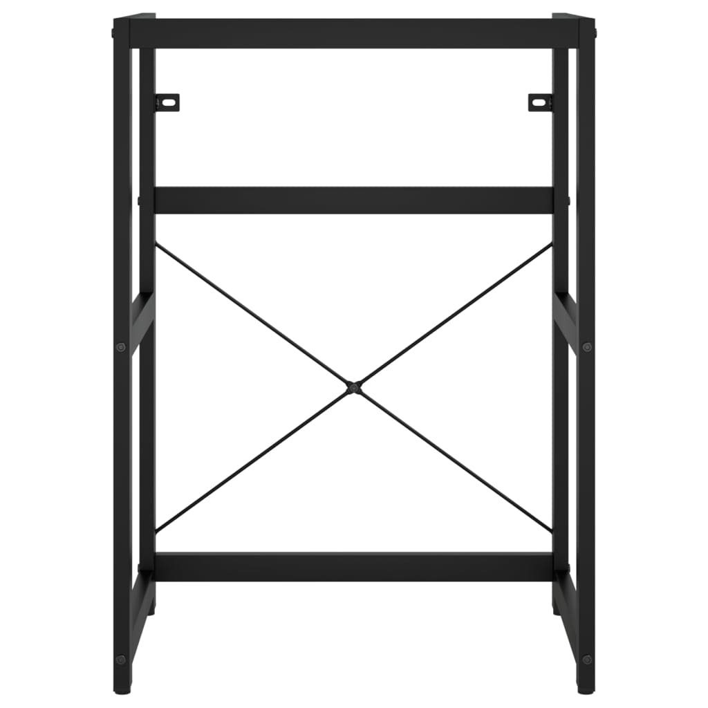 Bathroom Washbasin Frame with Built-in Basin Black Iron