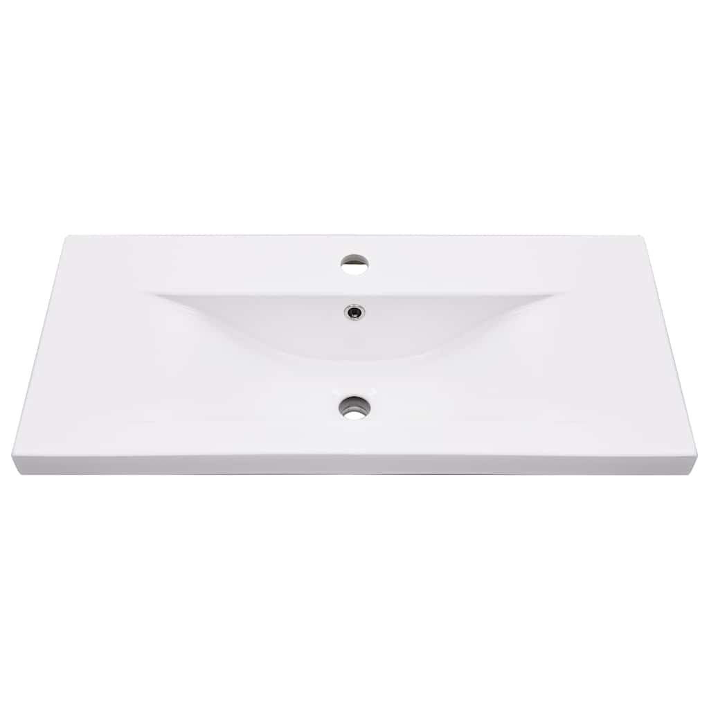 Bathroom Washbasin Frame with Built-in Basin Black Iron