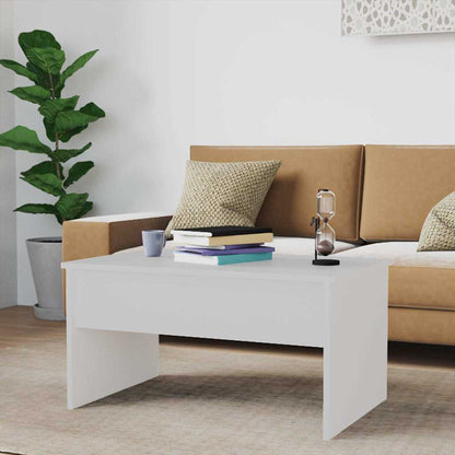 809638 vidaXL Coffee Table White 80x50,5x41,5 cm Engineered Wood