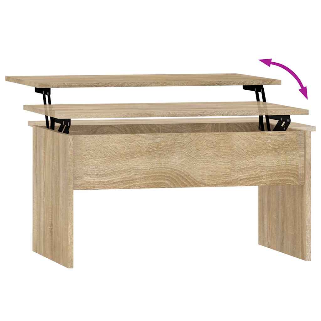 Coffee Table Sonoma Oak 80x50,5x41,5 cm Engineered Wood