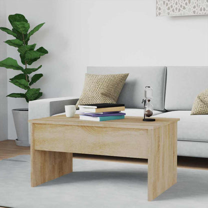Coffee Table Sonoma Oak 80x50,5x41,5 cm Engineered Wood