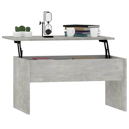 Coffee Table Concrete Grey 80x50,5x41,5 cm Engineered Wood
