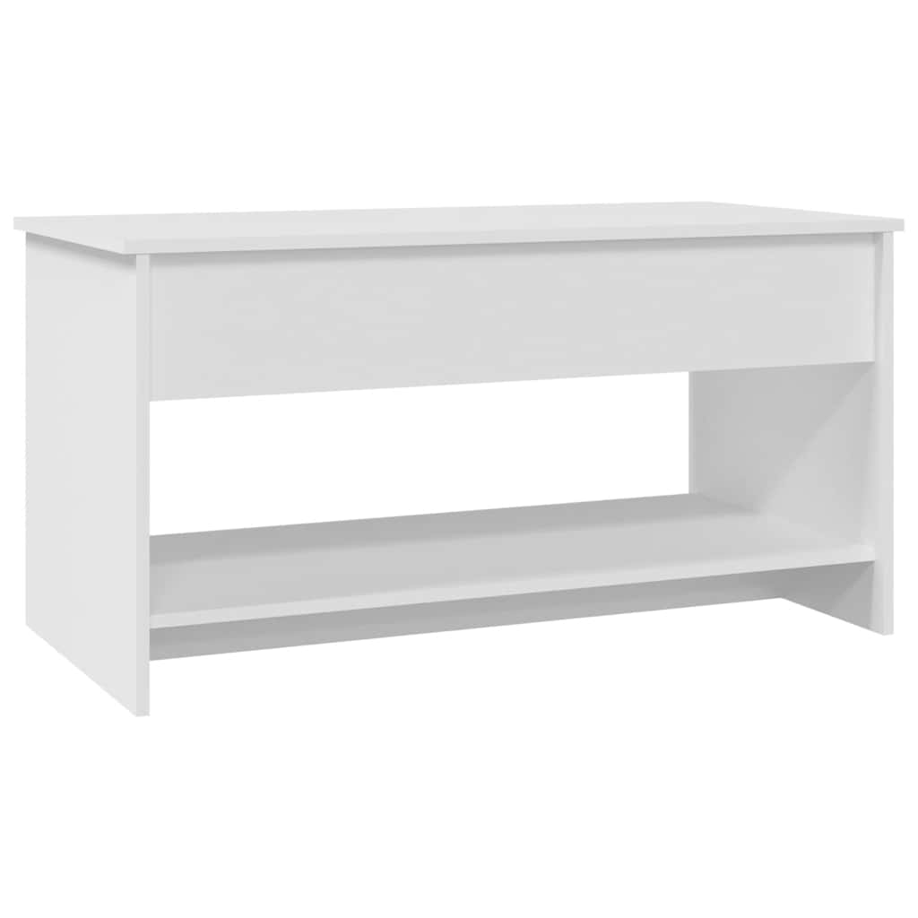 809647 vidaXL Coffee Table White 102x50x52,5 cm Engineered Wood