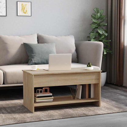 Coffee Table Sonoma Oak 102x50x52,5 cm Engineered Wood