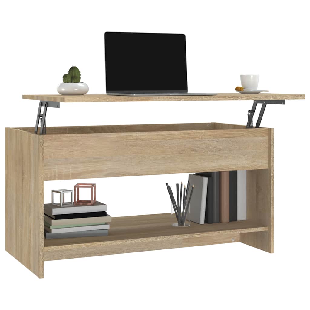 Coffee Table Sonoma Oak 102x50x52,5 cm Engineered Wood