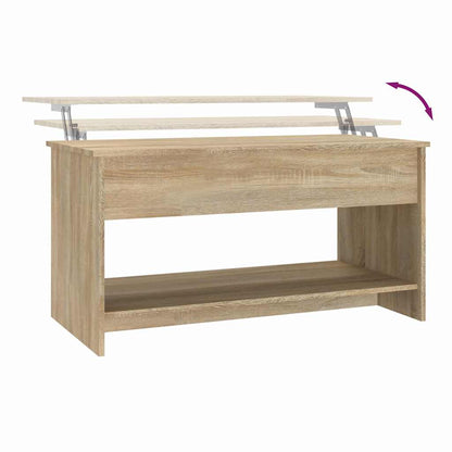 Coffee Table Sonoma Oak 102x50x52,5 cm Engineered Wood