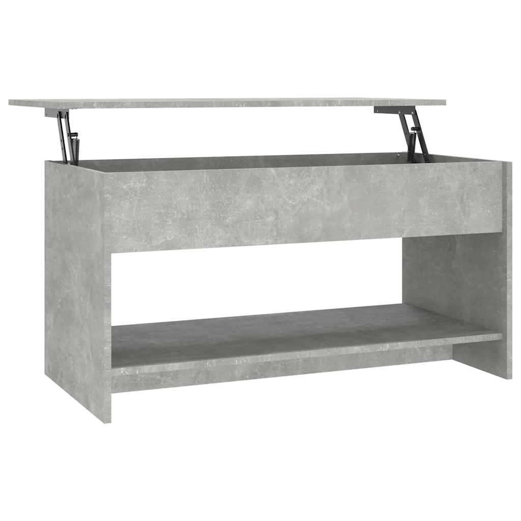 Coffee Table Concrete Grey 102x50x52.5 cm Engineered Wood