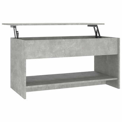 Coffee Table Concrete Grey 102x50x52.5 cm Engineered Wood