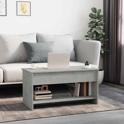 Coffee Table Concrete Grey 102x50x52.5 cm Engineered Wood
