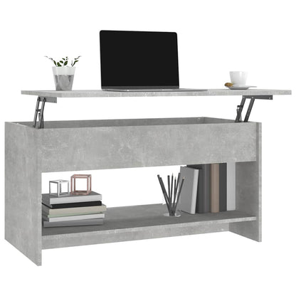 Coffee Table Concrete Grey 102x50x52.5 cm Engineered Wood