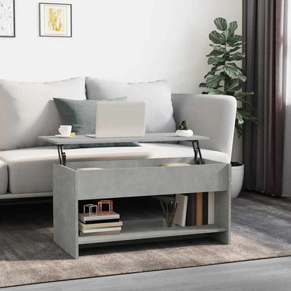 Coffee Table Concrete Grey 102x50x52.5 cm Engineered Wood