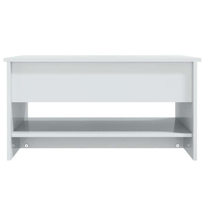 Coffee Table High Gloss White 80x50x40 cm Engineered Wood