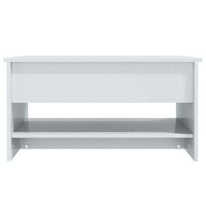 Coffee Table High Gloss White 80x50x40 cm Engineered Wood