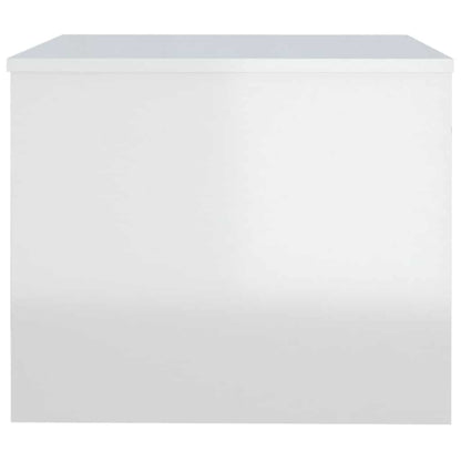 Coffee Table High Gloss White 80x50x40 cm Engineered Wood