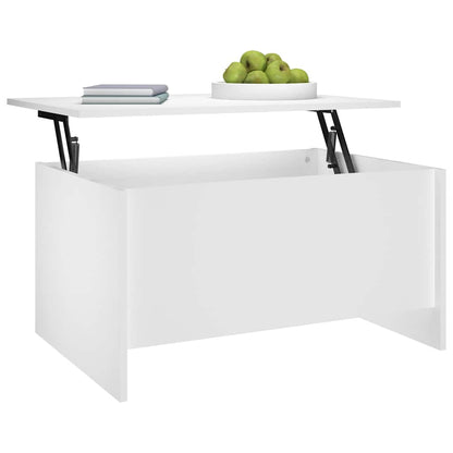 Coffee Table White 80x55,5x41,5 cm Engineered Wood