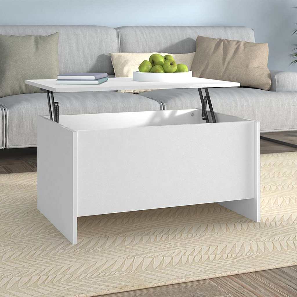 Coffee Table White 80x55,5x41,5 cm Engineered Wood