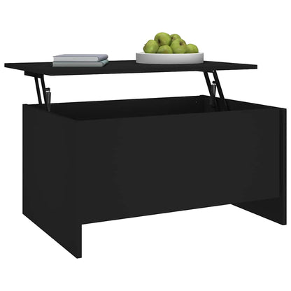 Coffee Table Black 80x55,5x41,5 cm Engineered Wood