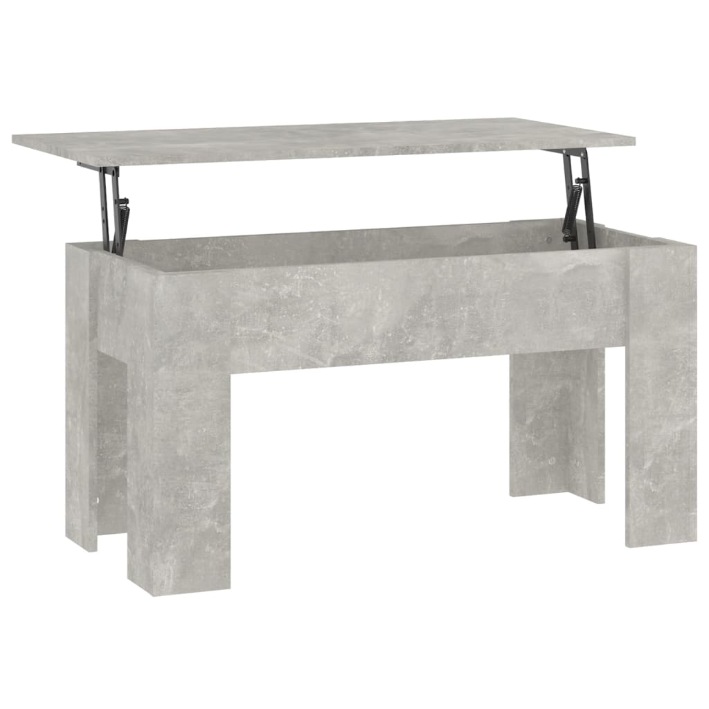 Coffee Table Concrete Grey 101x49x52 cm Engineered Wood