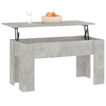 Coffee Table Concrete Grey 101x49x52 cm Engineered Wood