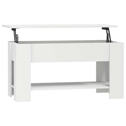 Coffee Table White 101x49x52 cm Engineered Wood