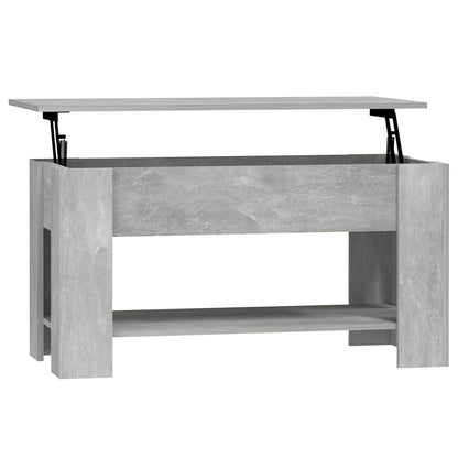 Coffee Table Concrete Grey 101x49x52 cm Engineered Wood