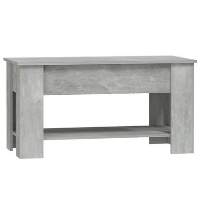 Coffee Table Concrete Grey 101x49x52 cm Engineered Wood