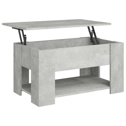 Coffee Table Concrete Grey 79x49x41 cm Engineered Wood