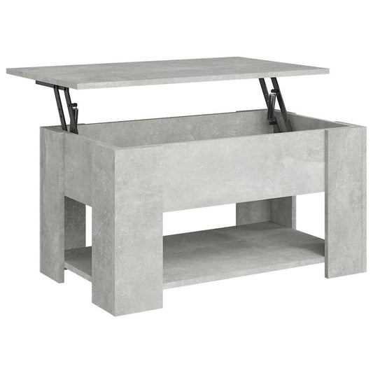 Coffee Table Concrete Grey 79x49x41 cm Engineered Wood