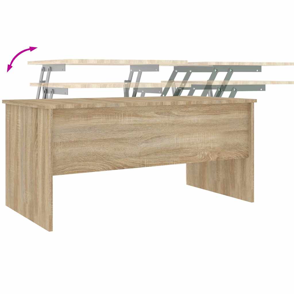 Coffee Table Sonoma Oak 102x50,5x46,5 cm Engineered Wood