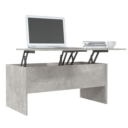 Coffee Table Concrete Grey 102x50,5x46,5 cm Engineered Wood