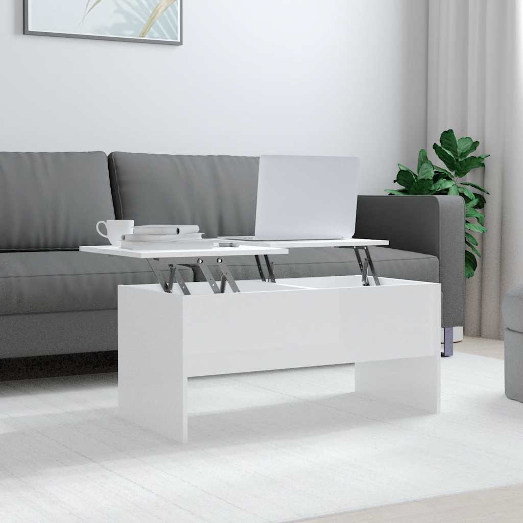 Coffee Table | High gloss white | Engineered wood | Medium | Coffee Table