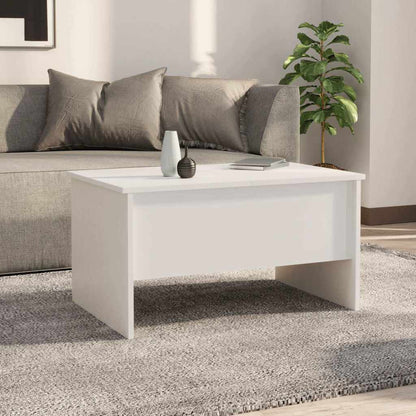 Coffee Table White 80x50x42,5 cm Engineered Wood