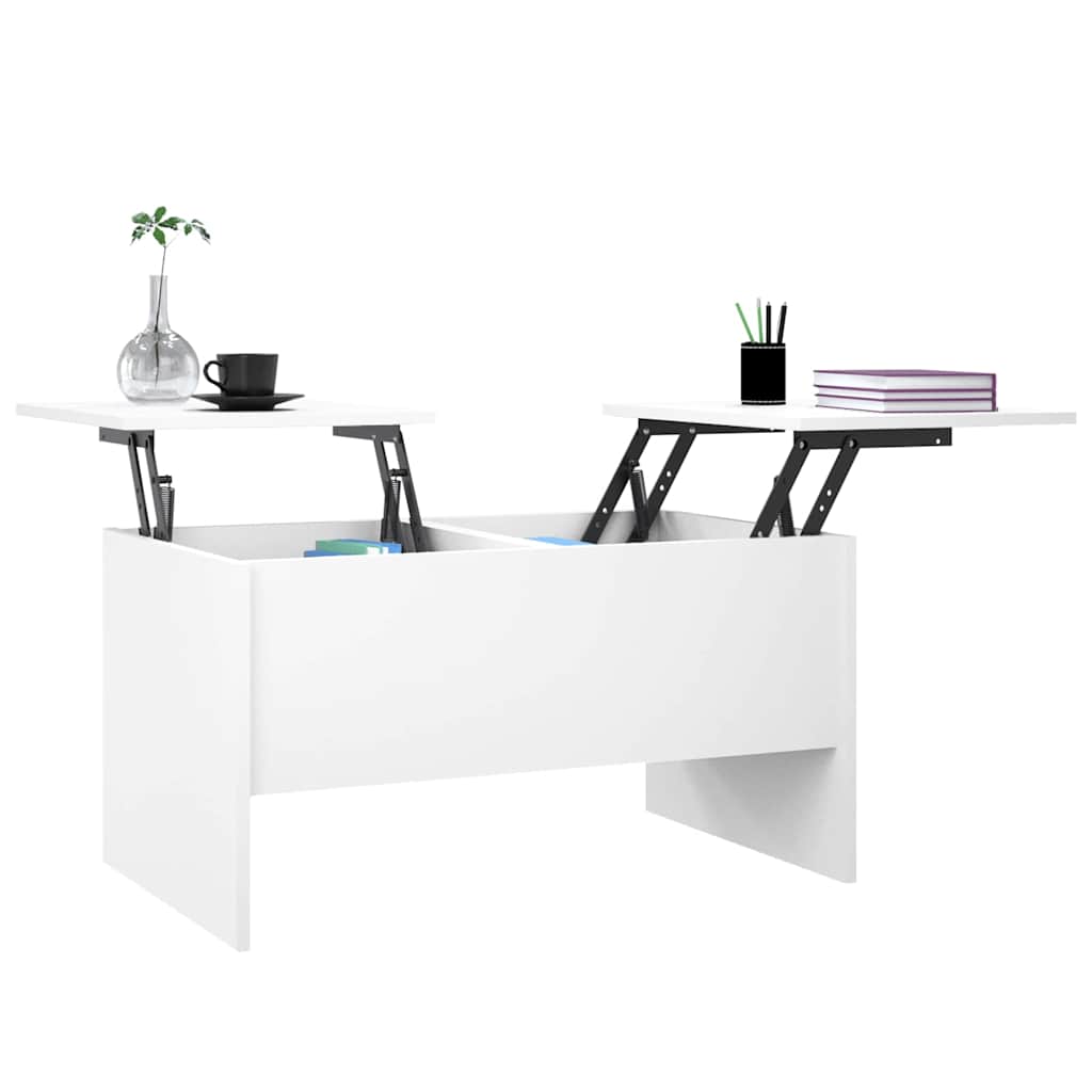 Coffee Table White 80x50x42,5 cm Engineered Wood