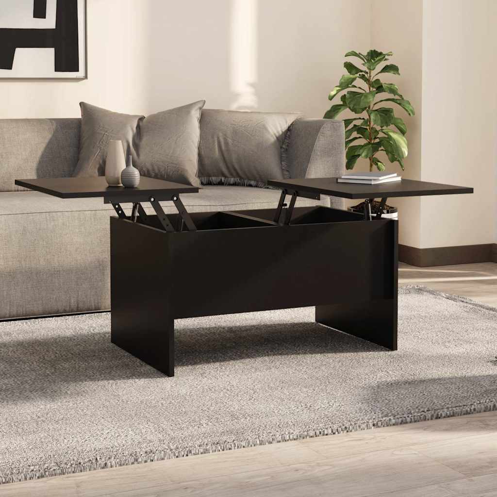 Coffee Table Black 80x50x42,5 cm Engineered Wood