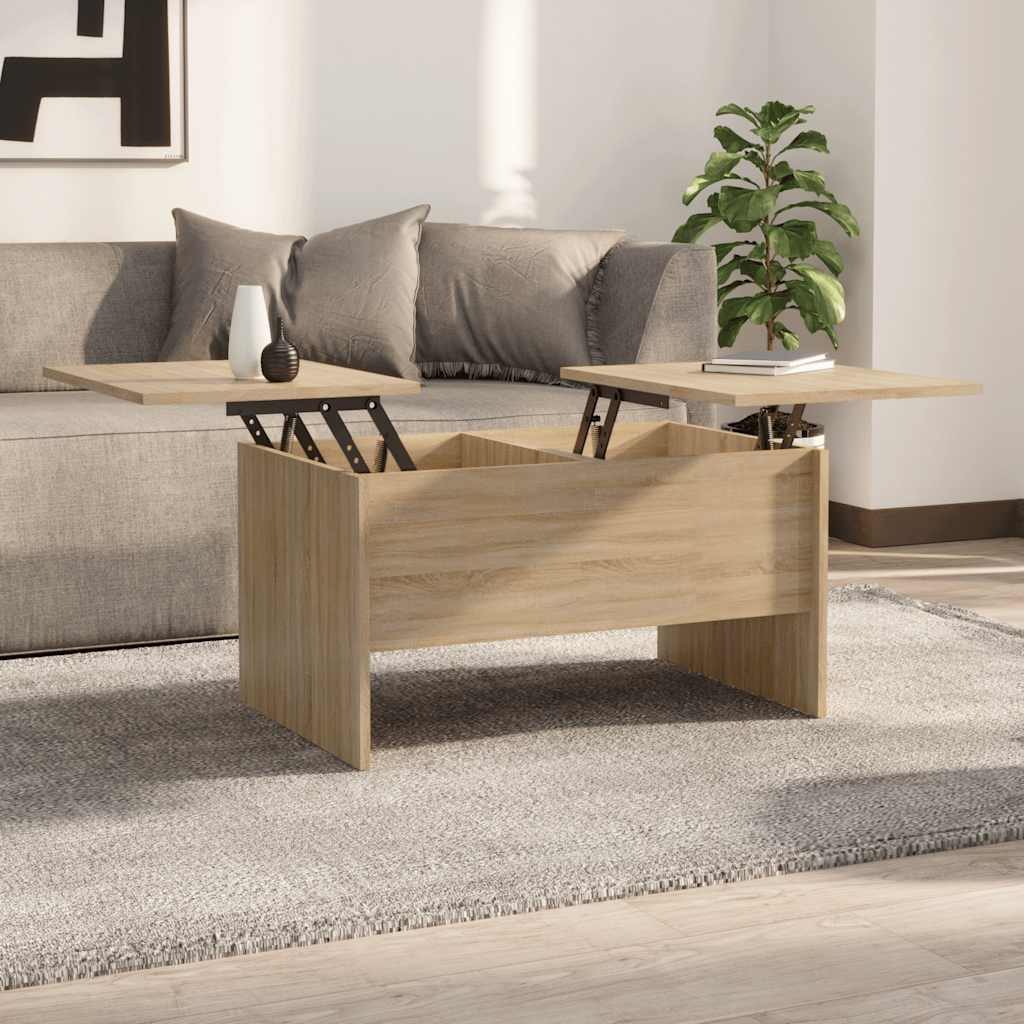 Coffee Table Sonoma Oak 80x50x42,5 cm Engineered Wood