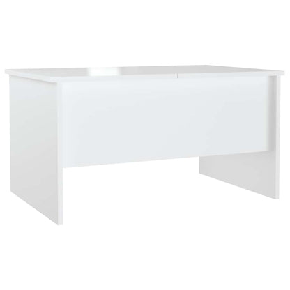 Coffee Table High Gloss White 80x50x42.5 cm Engineered Wood