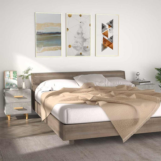Bed Cabinets 2 pcs Concrete Grey 40x35x47,5 cm