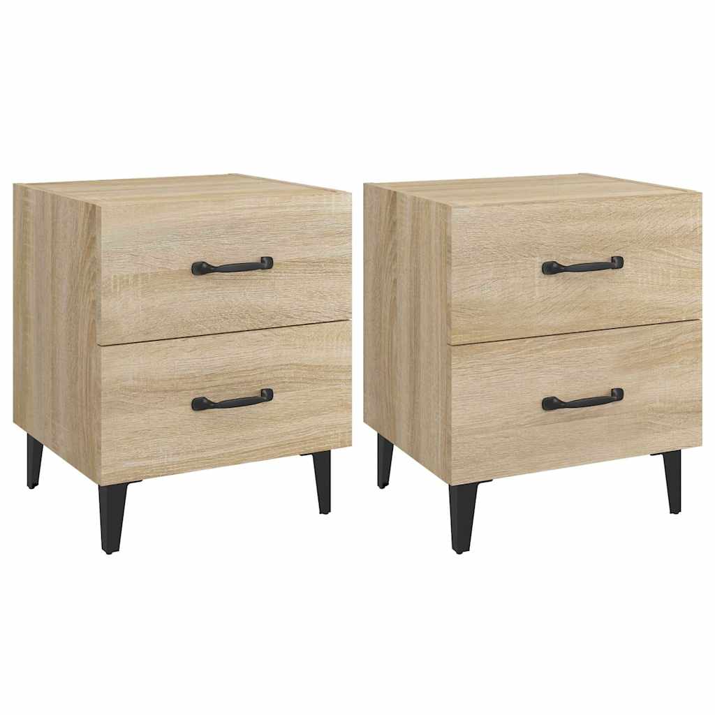 Bedside Cabinets 2 pcs Sonoma Oak 40x35x47,5 cm